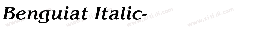 Benguiat Italic字体转换